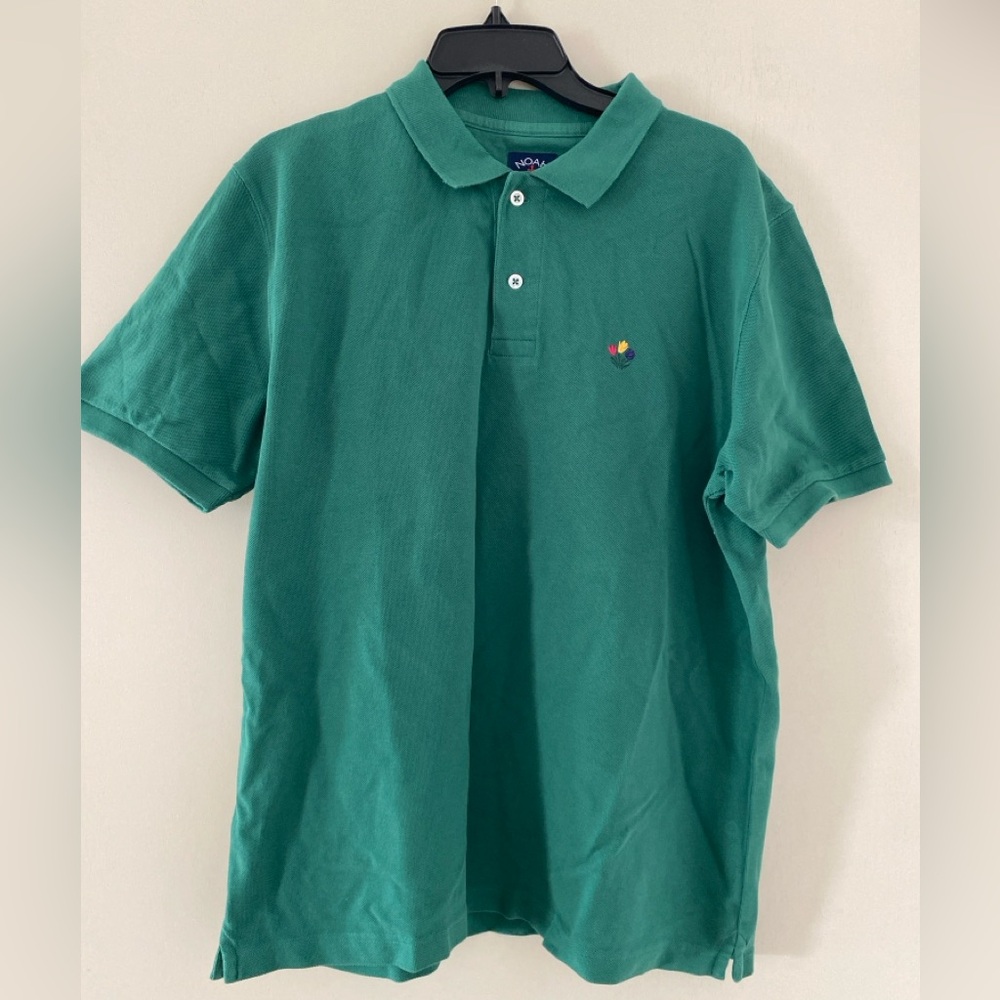 NOAH Pique Polo Men’s Large Green